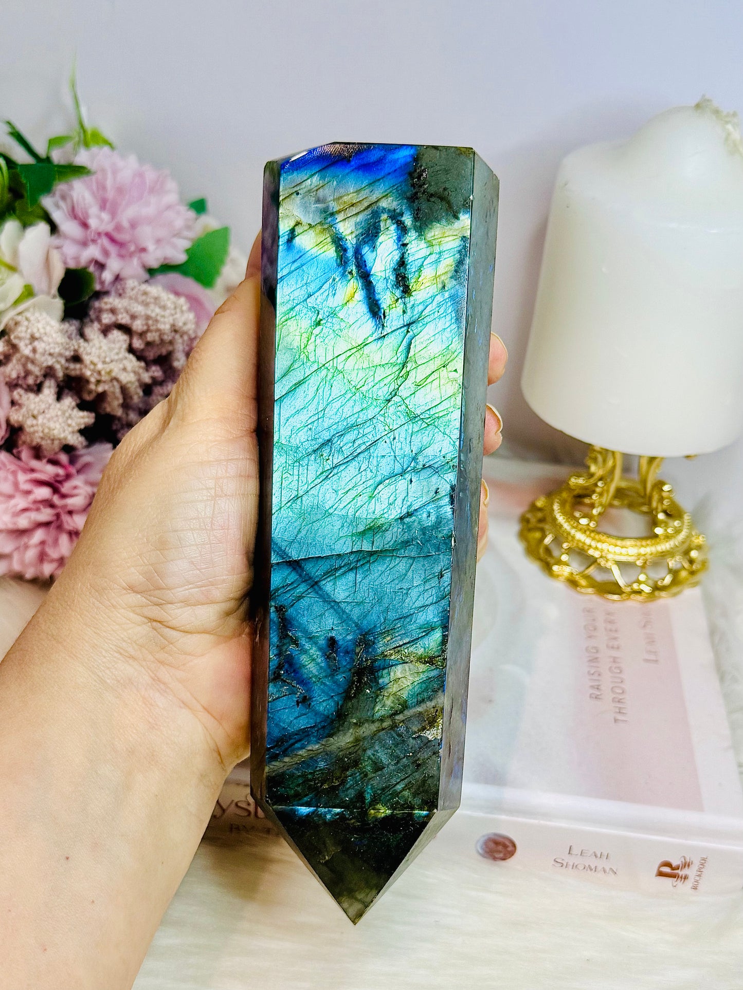Large Labradorite Tower Full of Flash 18cm 738g