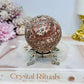 Leopard Skin Jasper Sphere on Stand 240g