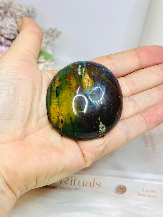 Large Ocean Jasper Palm Stone