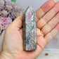 Rare Ruby In Blue Apatite Tower (UV Reactive) 9cm