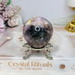 Pink Tourmaline Sphere on Stand 206g