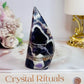 Beautifully Carved Chevron | Dream Amethyst Flame 8.5cm