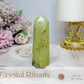 Natural Prehnite Tower | Point 8cm