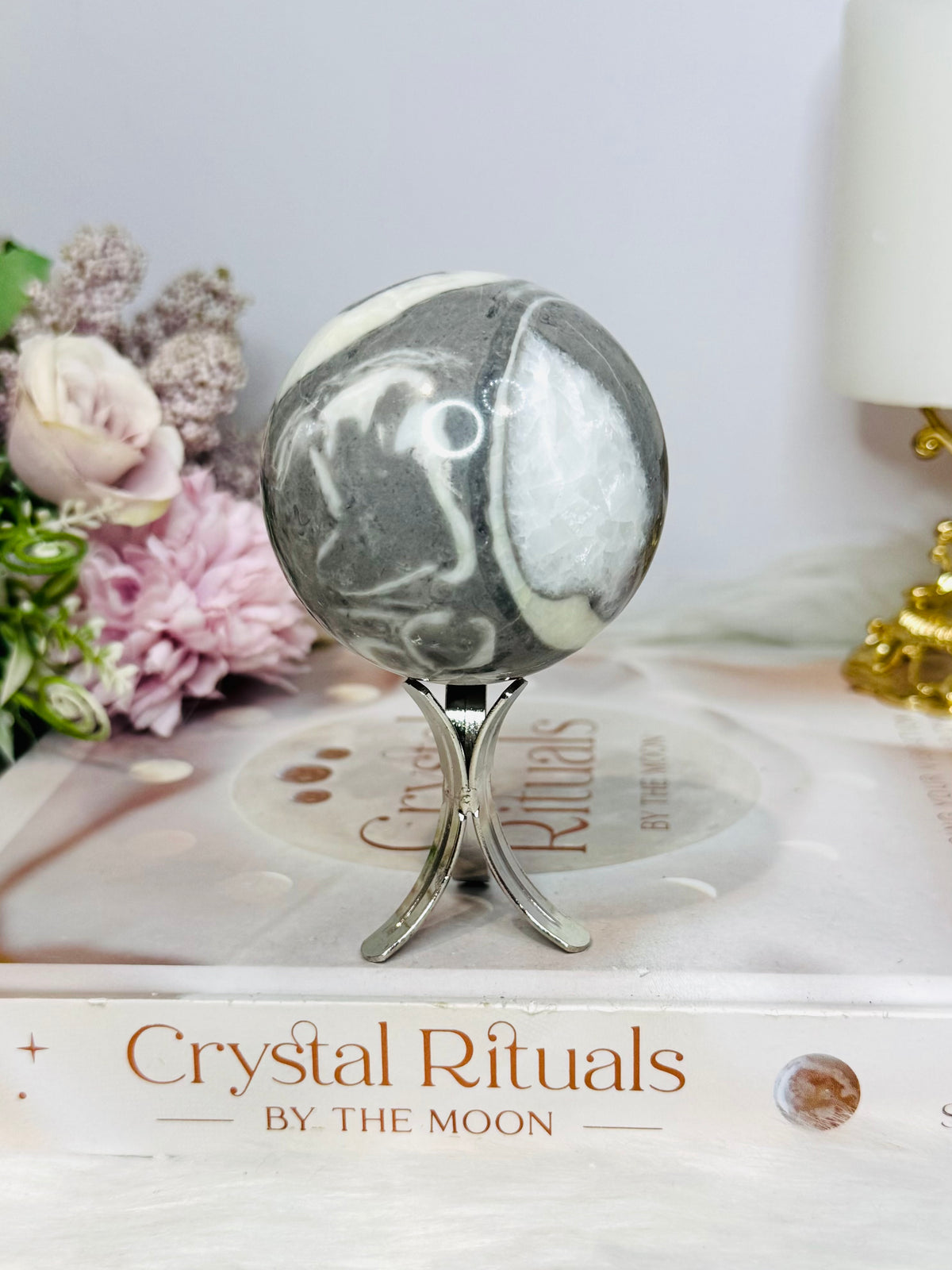 Shell Jasper | Thousand Eye Sphere On Stand 258g