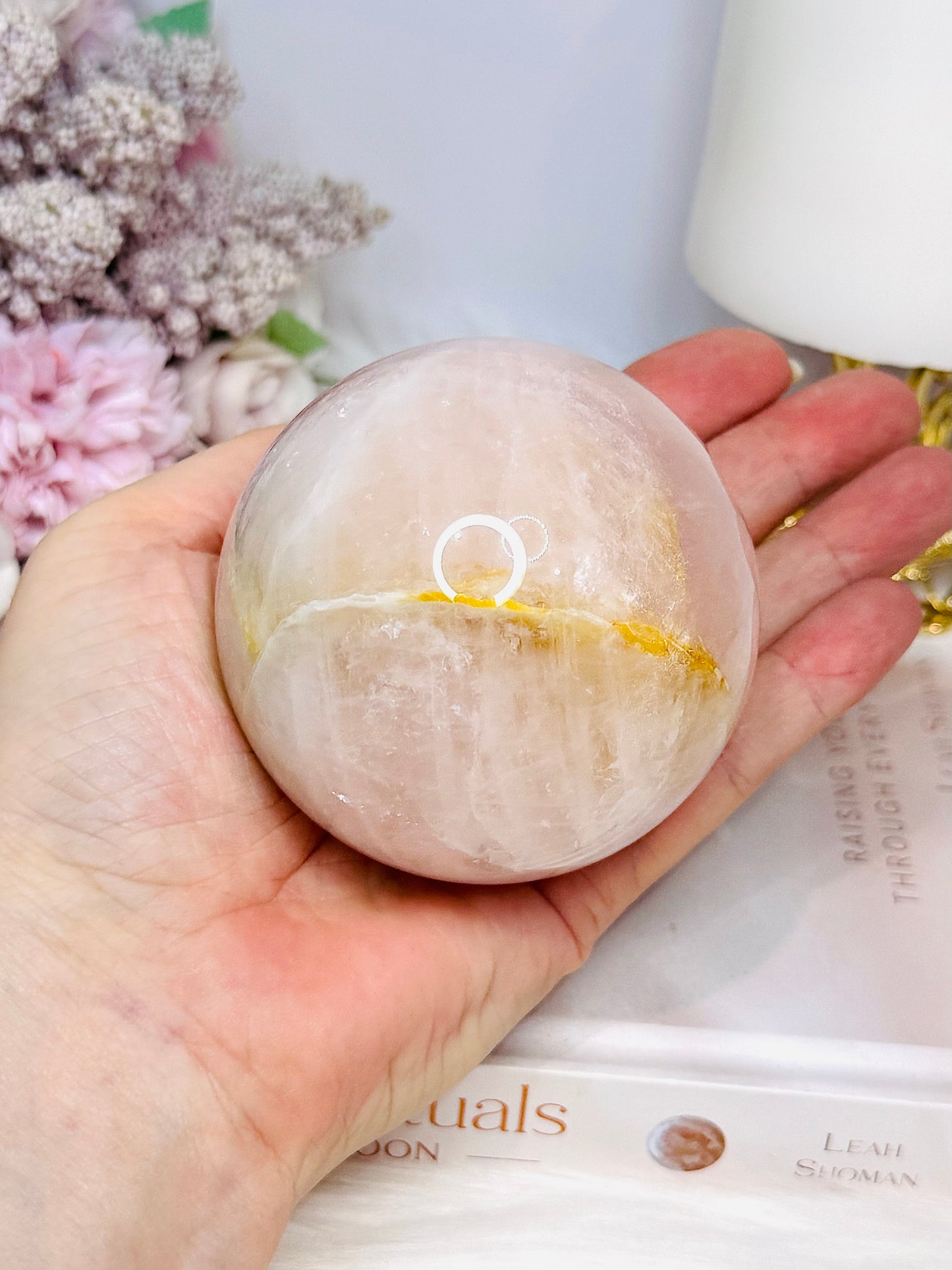 Large Rose Quartz Sphere on Stand 480g