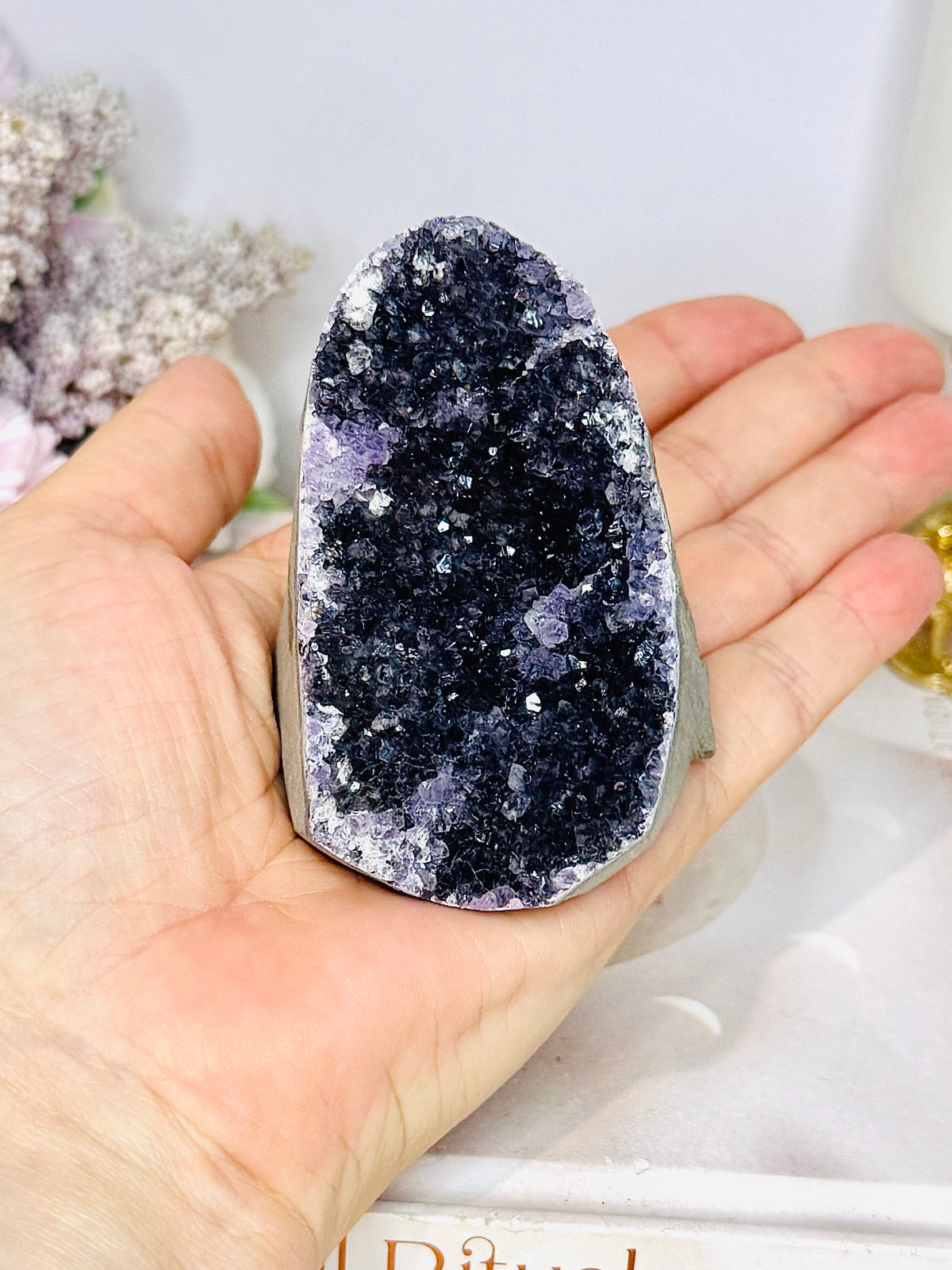 Deep Purple Amethyst Base Cut Cluster 212g