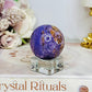 Natural Rare Charoite Sphere On Stand 76g