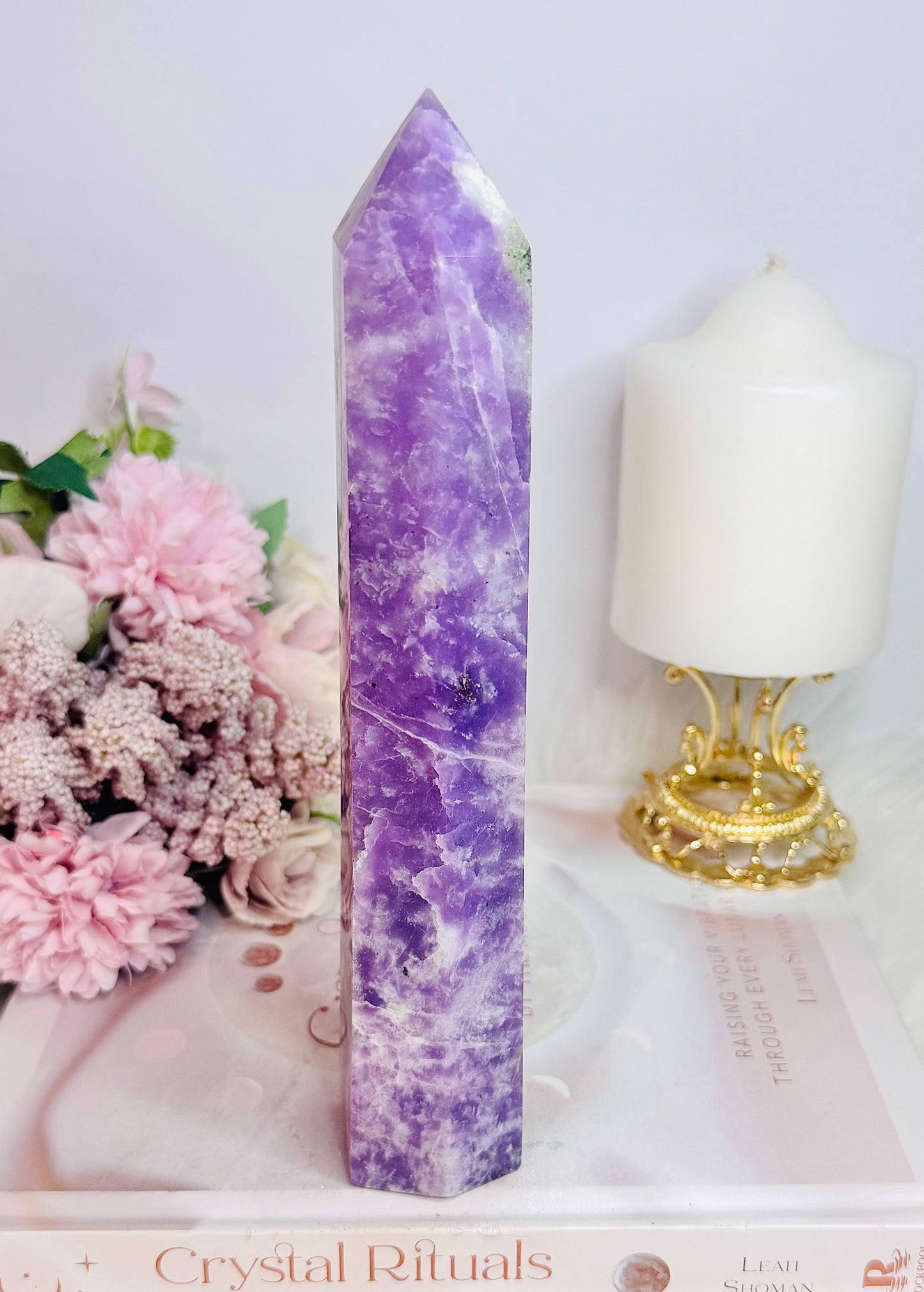 Fabulous Natural Lepidolite Chunky Tower 21cm