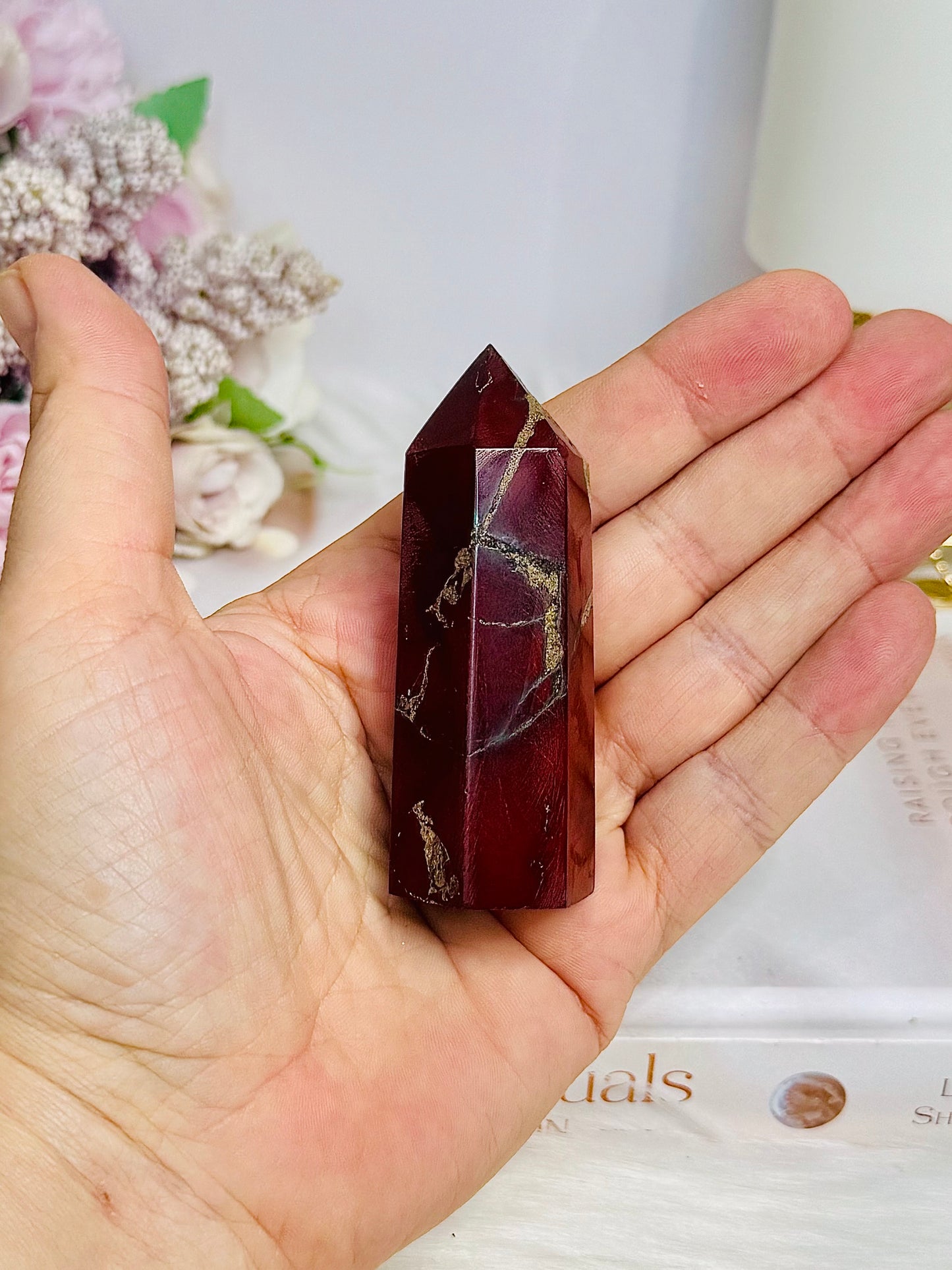 Mookaite Jasper Tower with Hematite Inclusions 7.5cm