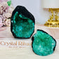 Large Emerald Green (dyed) Moroccan Geode Quartz Set 238g