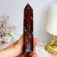 High Grade Fire Quartz Tower with Rainbows 8.5cm