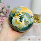 Large Ocean Jasper Sphere On Stand 1.19KG