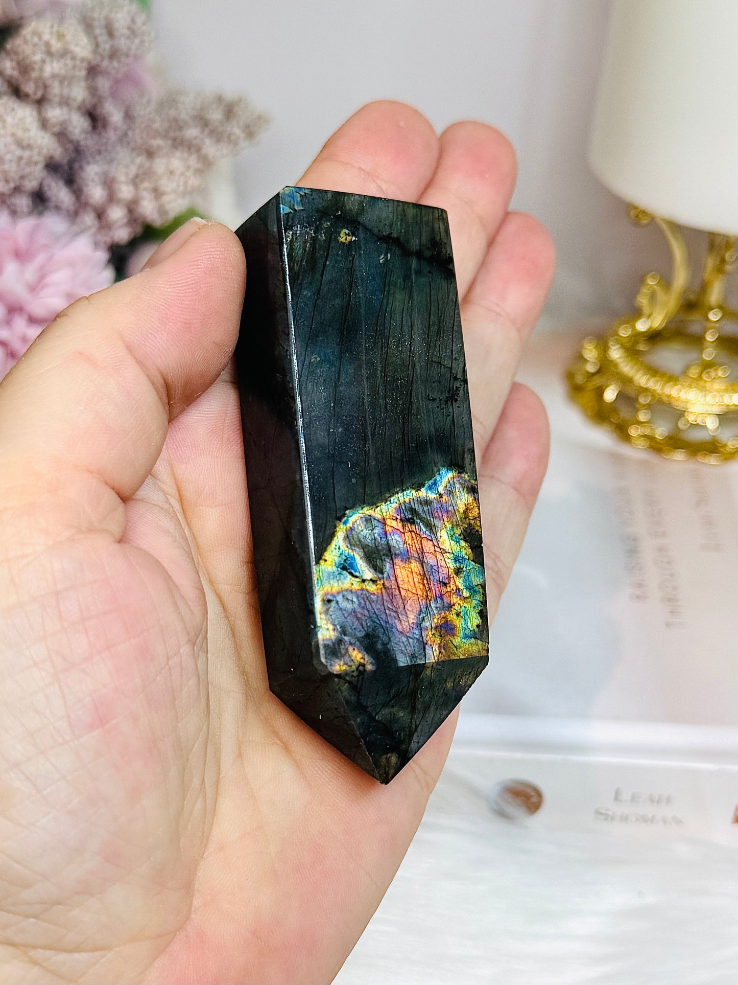 High Grade Labradorite Tower 9cm