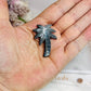 Set of 4 Terahertz Carvings ~ Crocodile, Palm Tree, Wing & Dragonfly 4.5cm