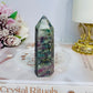 Rare Ruby In Blue Apatite Tower (UV Reactive) 9cm