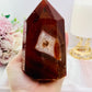 Large 12cm 583gram Chunky Carnelian Druzy Tower