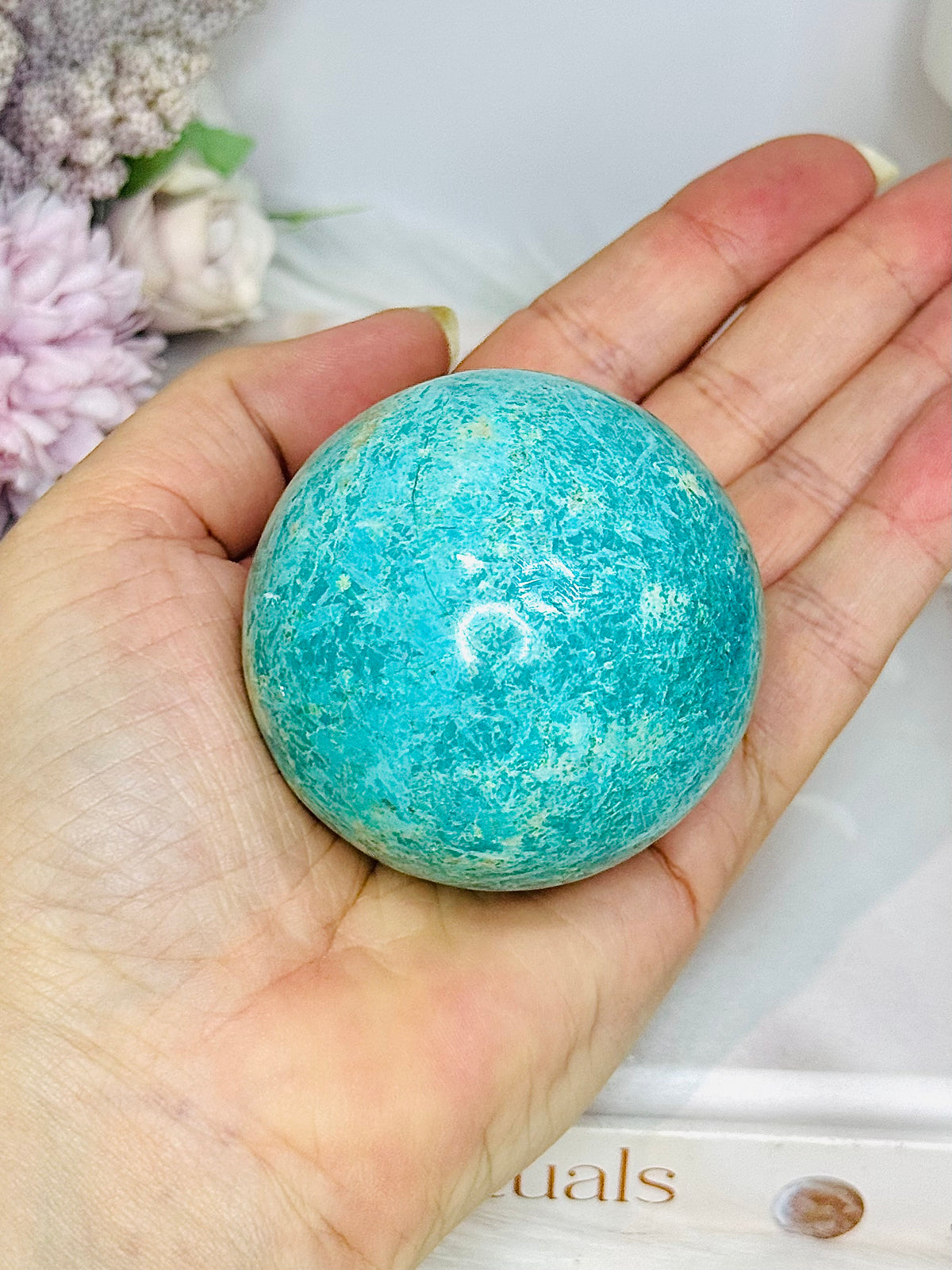 Chrysocolla Sphere On Stand 192g