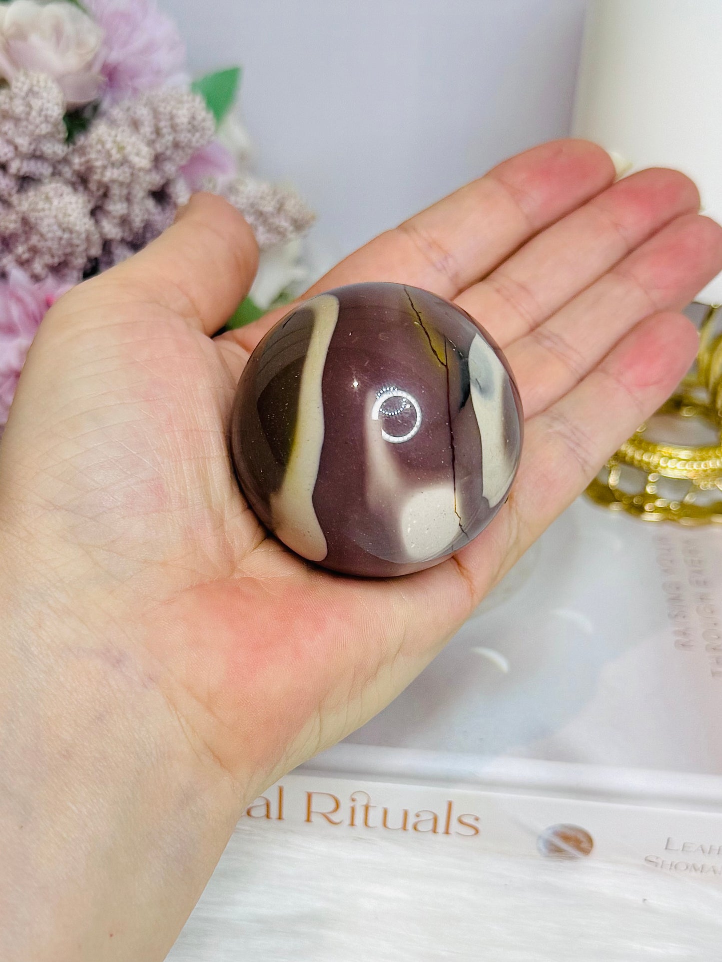 Mookaite Jasper Sphere on Stand 168g