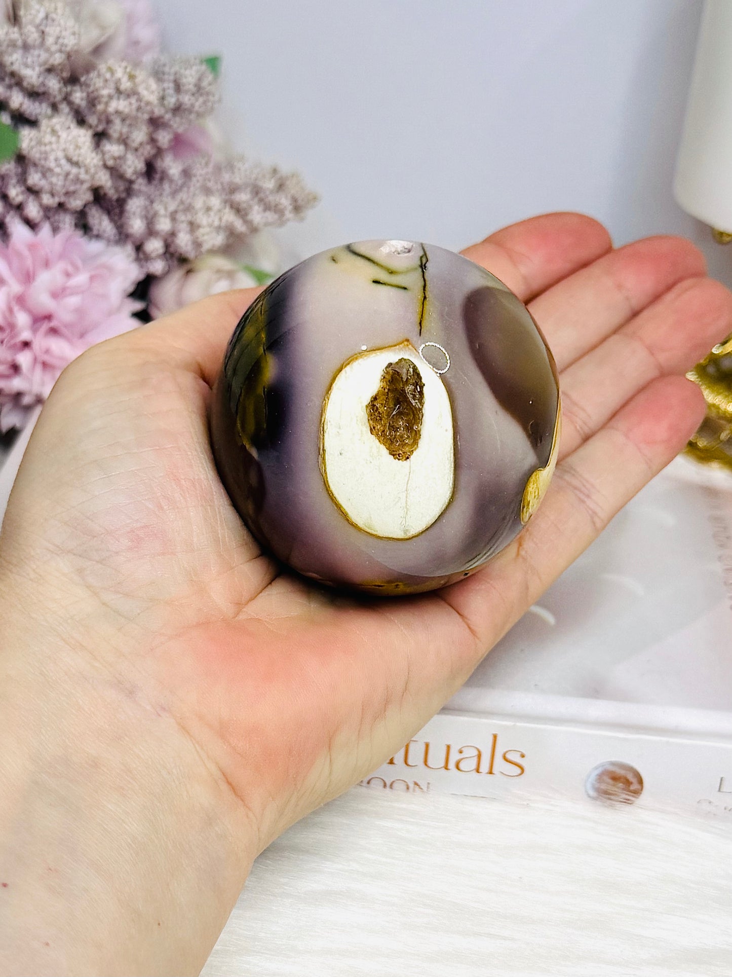 Mookaite Jasper Sphere on Stand 297g