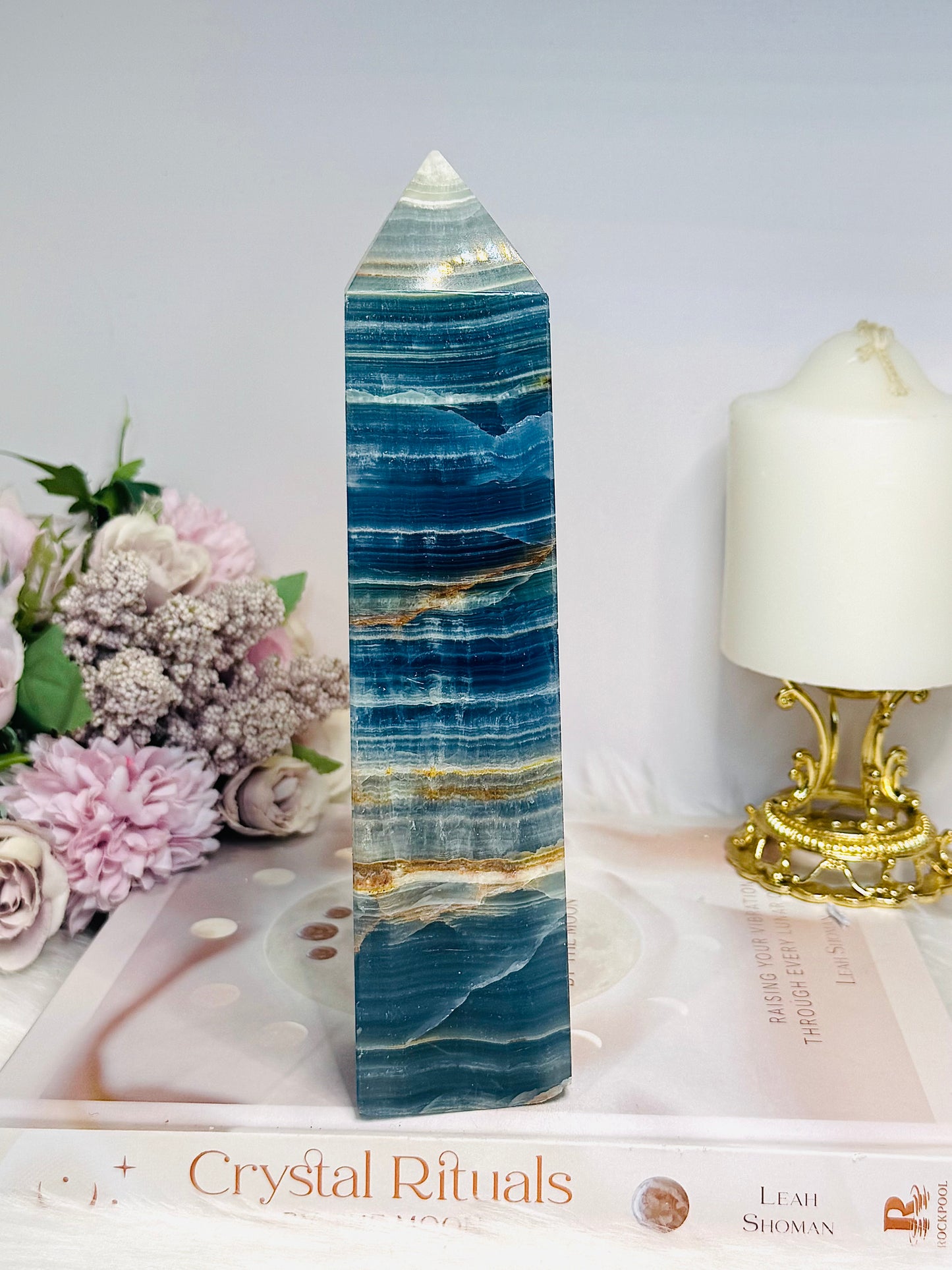 Large Natural Blue Onyx Generator | Tower 20cm