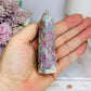 Rare Ruby In Blue Apatite Tower (UV Reactive) 9cm