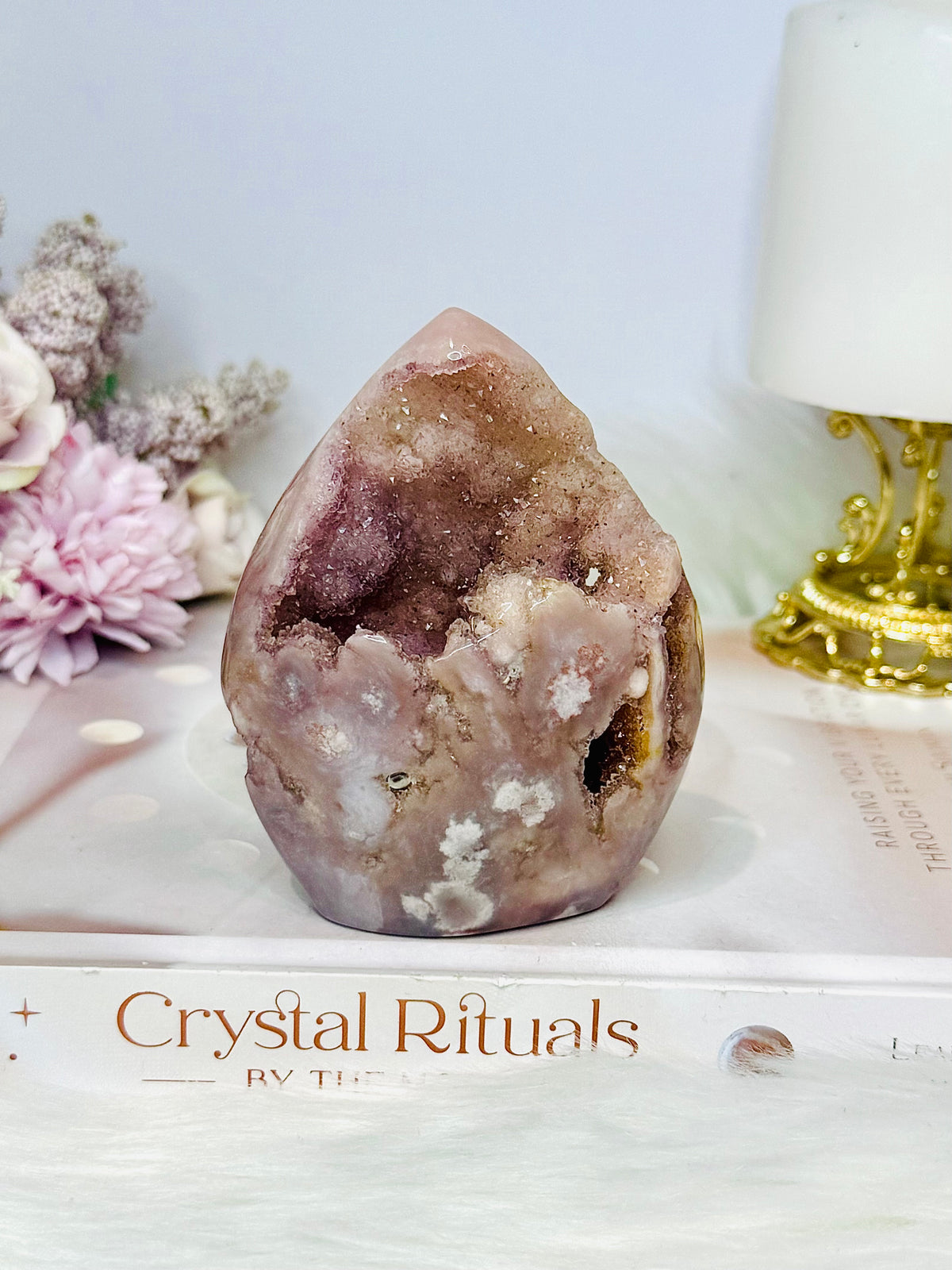 Druzy Pink Amethyst Freeform | Flame 10cm 239g