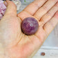 Small Lavender Rose Quartz Sphere On Stand
