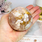 Large Flower Agate Sphere on Stand 521g