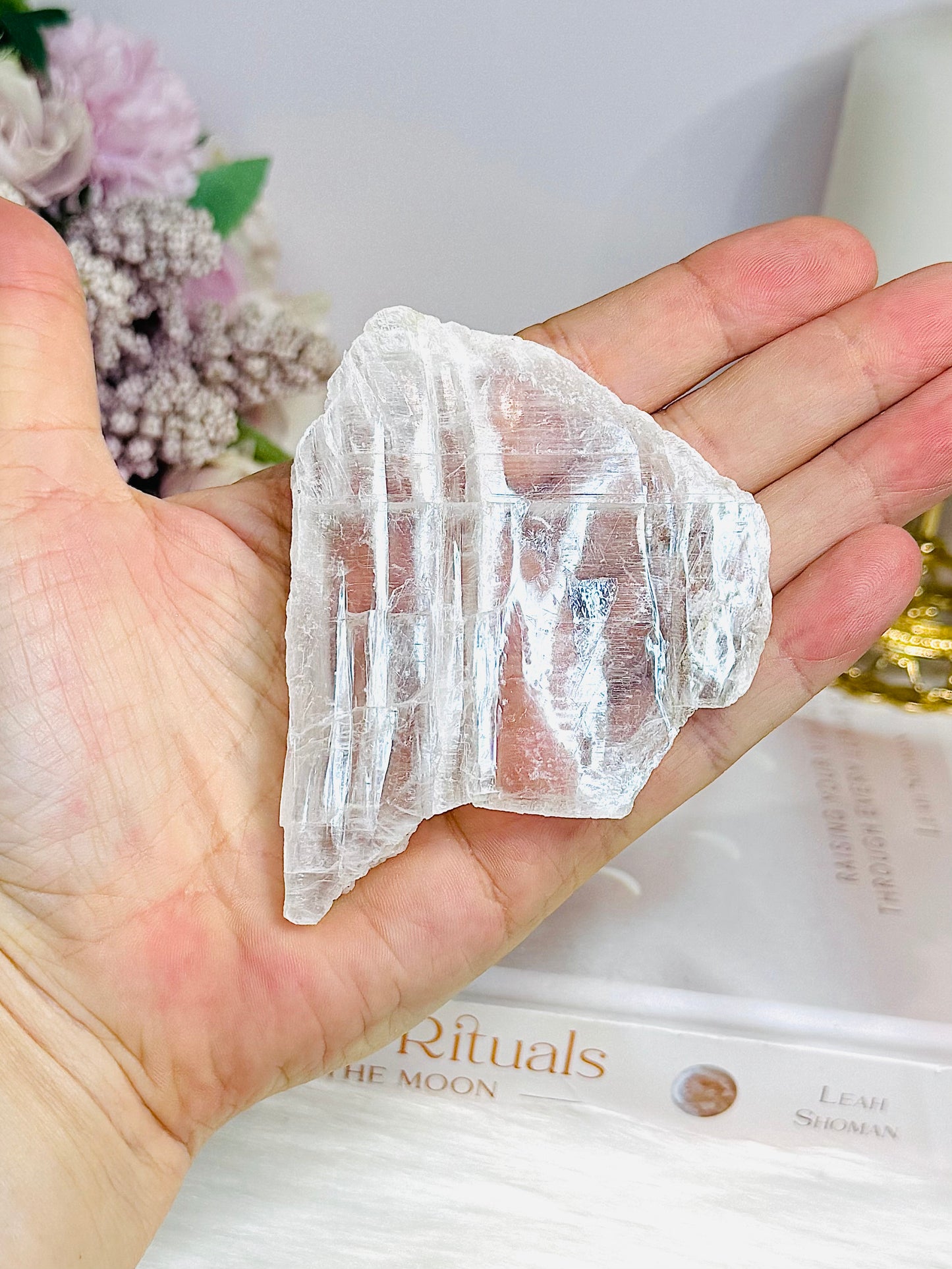 Natural Selenite Specimen | Slab 8cm