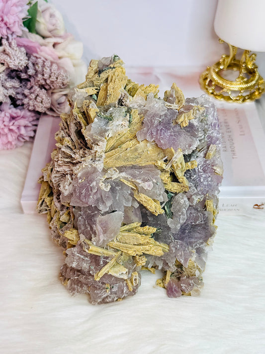 Classy & Fabulous Large Natural Purple Fluorite On Matrix Specimen 17cm 1.164KG