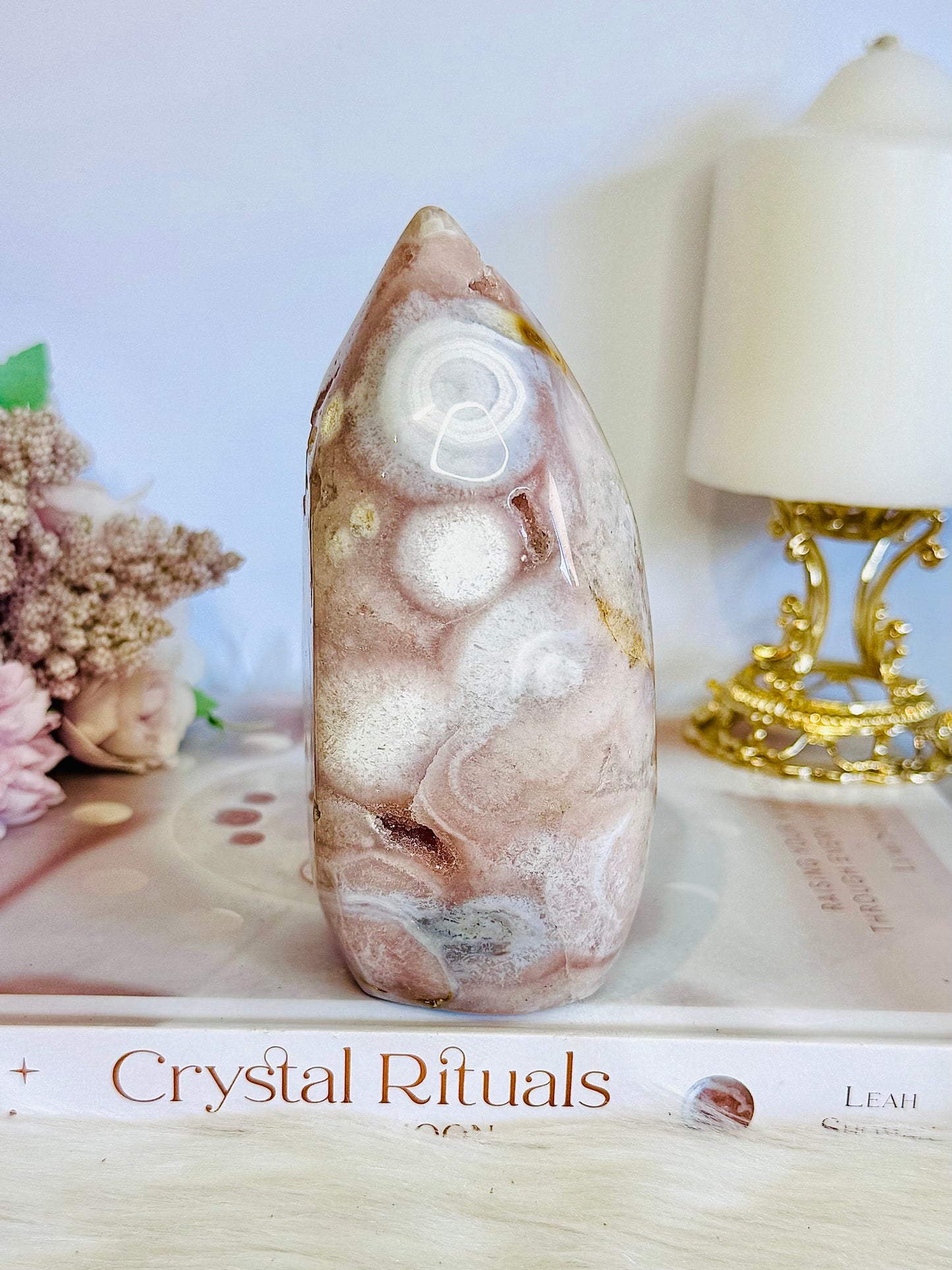 Natural Polished Pink Amethyst Druzy Freeform 12.5cm 652grams