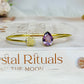 Brass & Amethyst Flower of Life Bangle