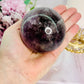 High Vibe Rare Stone - Stunning Large 452gram Super Seven Sphere on Stand From Brazil