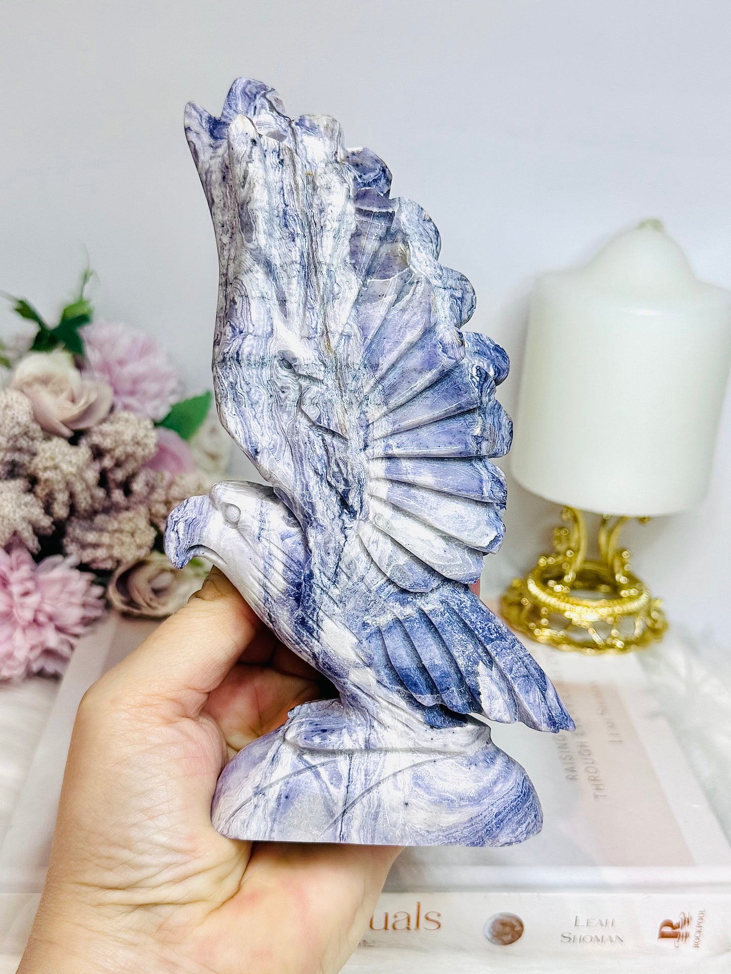 Tiffany Stone Carved Eagle | Bird 18cm 641g