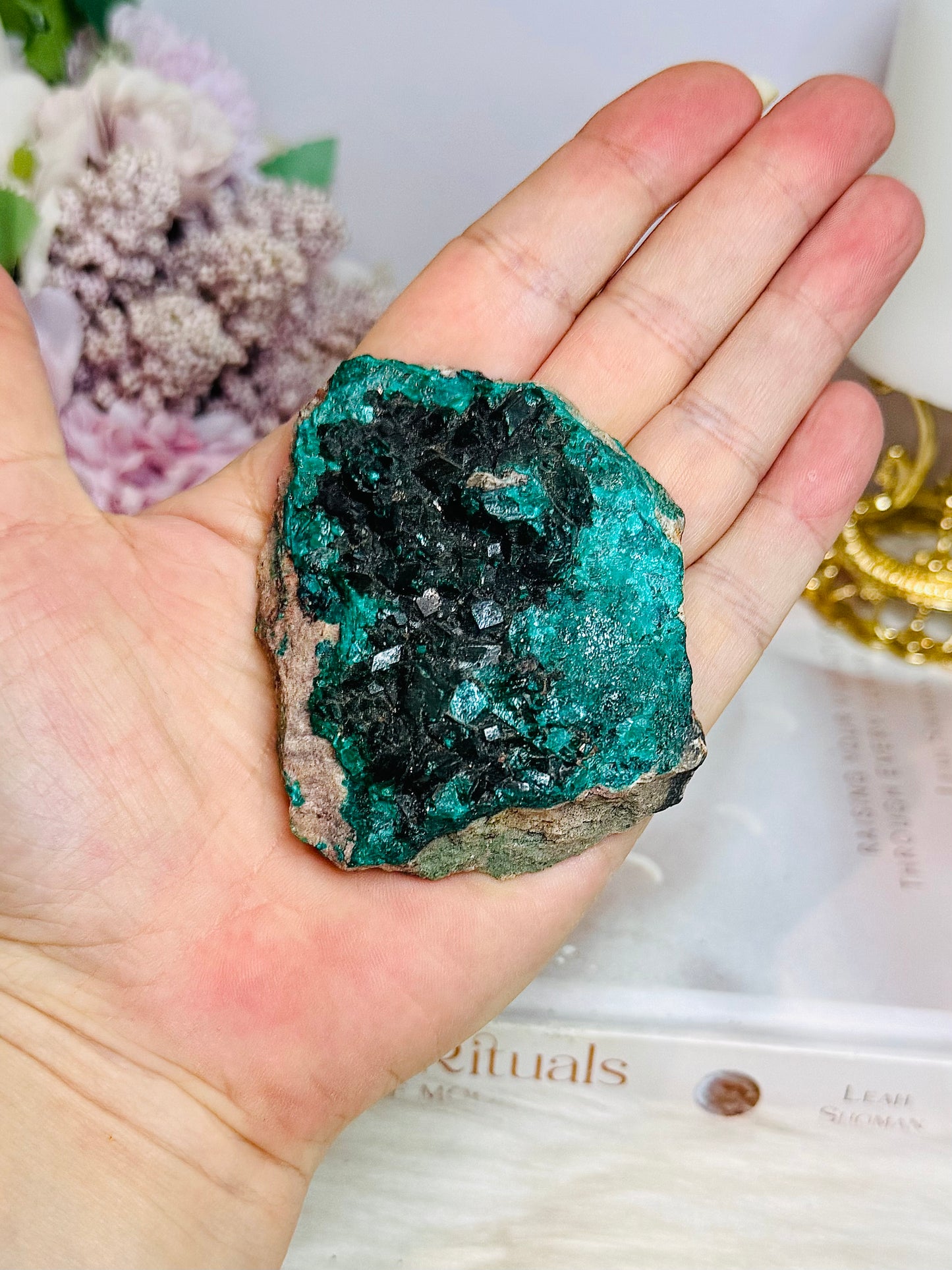 Rare Collectors Piece ~ Green Dioptase Specimen 7cm 106g