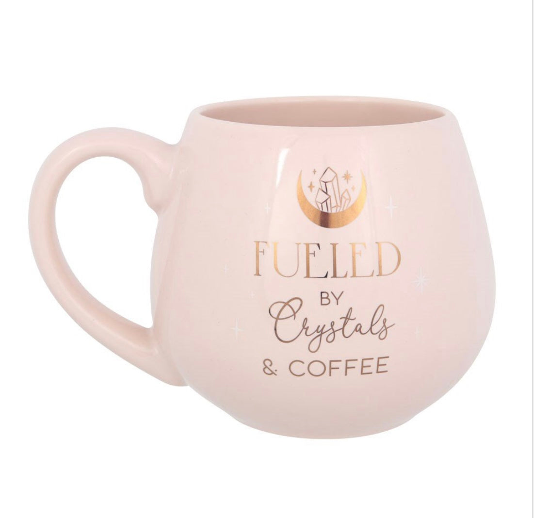 ‘Fueled By Crystals & Coffee’ Large Coffee Mug In Gift Box