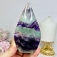 High Grade Fluorite Flame 12cm