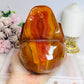 Huge Carnelian Carved Skull 14cm 2.14KG ~ Reduced as surface crack