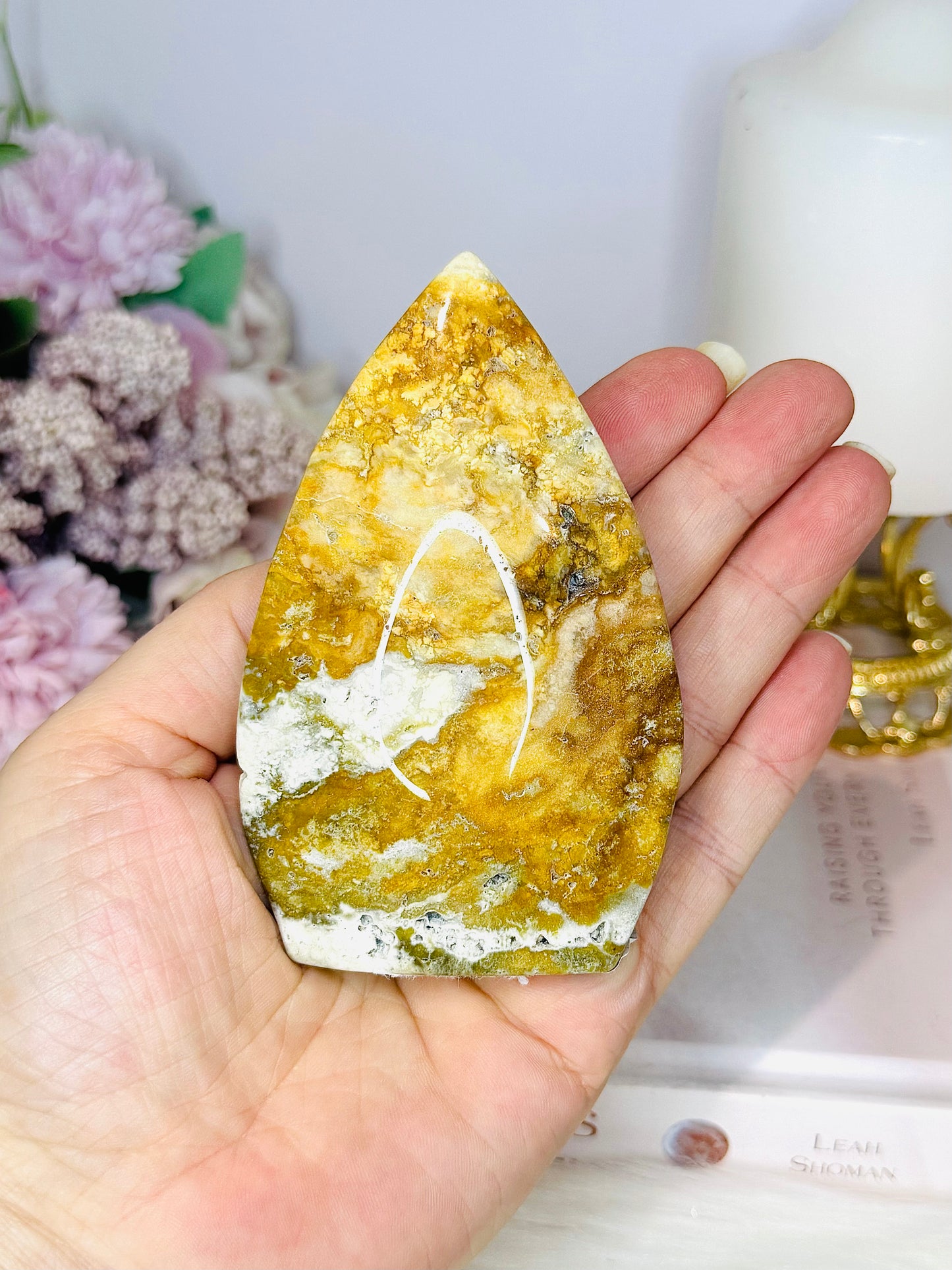 Agate Carved Flame | Freeform 10.5cm