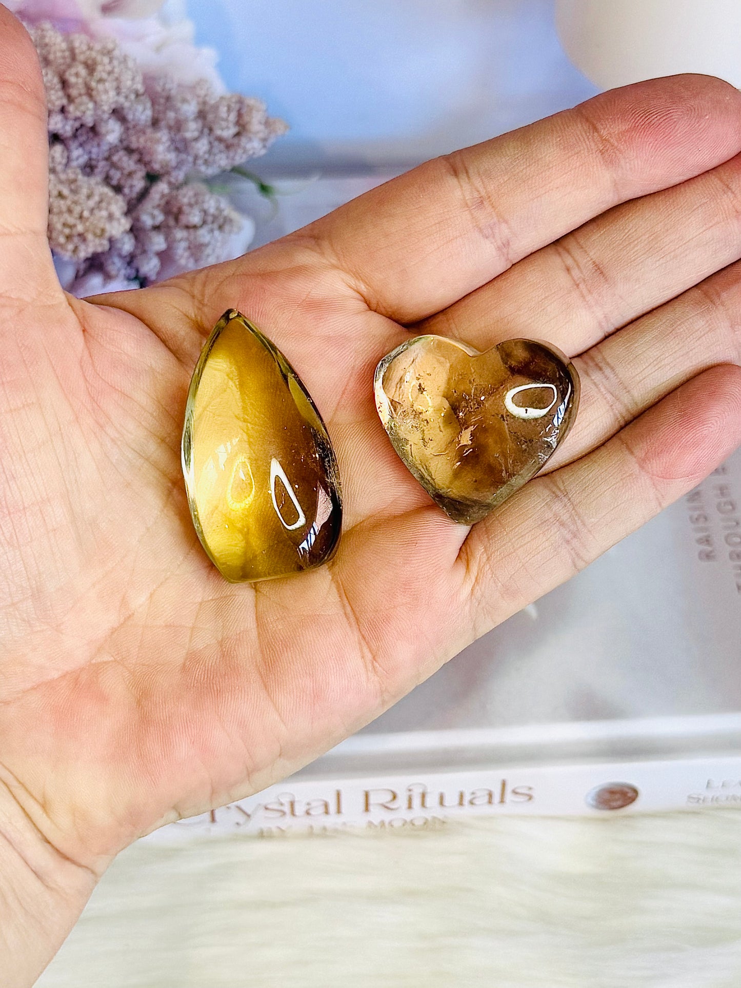 Beautiful Small Set ~ Citrine Freeform with Citrine Heart