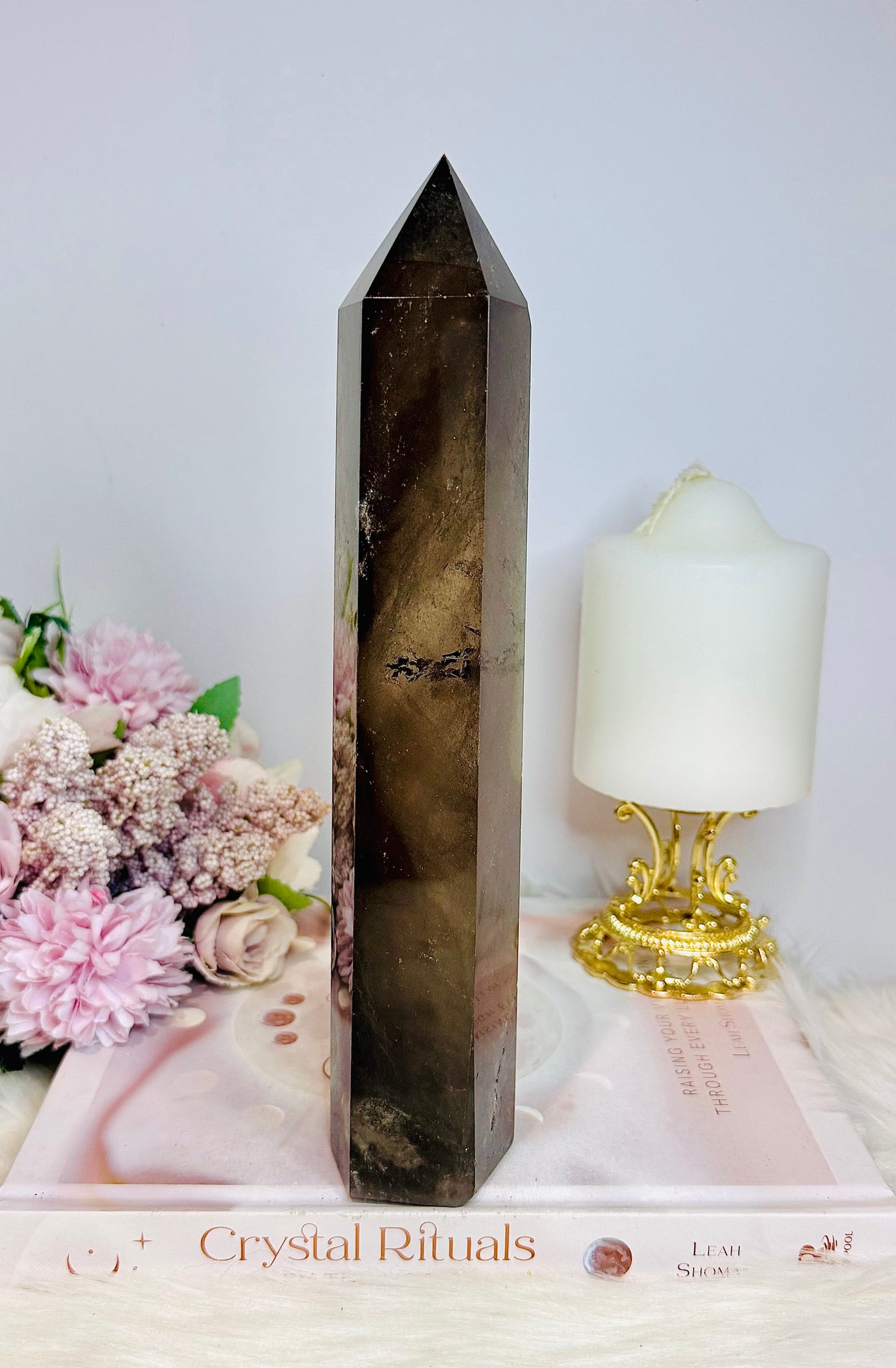 Large Smokey Quartz Tower 24cm 904g