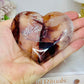 High Grade Fire Quartz Heart On Stand