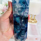 Wow!! Brilliant Large Chunky Double Fluorite Tower with Stunning Rainbows 16.5cm 653grams