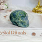 Moss Agate Carved Skull 5.5cm