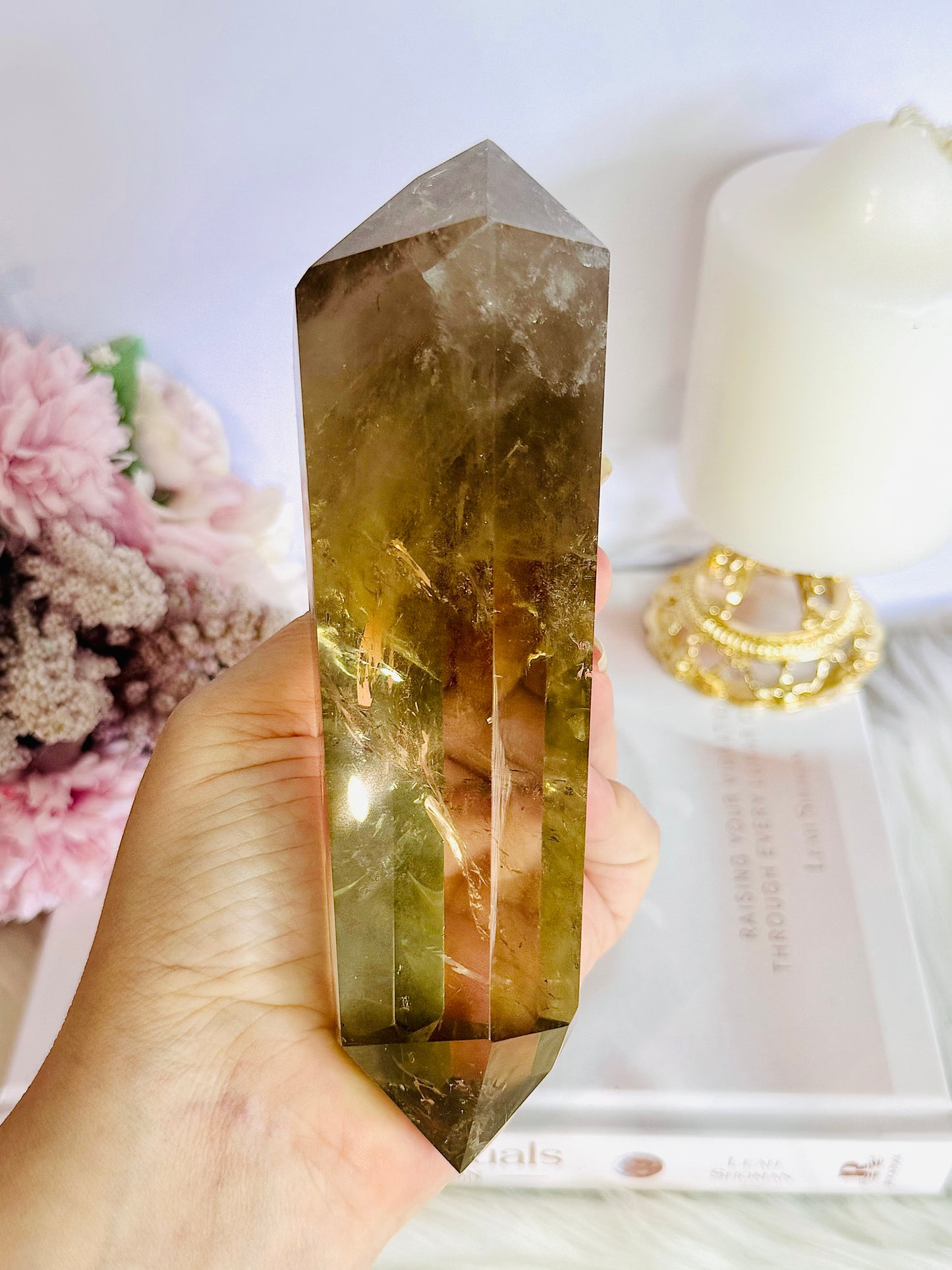 Magnificent Large 17cm 594gram Citrine Double Terminated Point