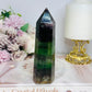 Chunky Rainbow Fluorite Tower 13cm