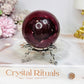 High Grade Mookaite Jasper Sphere On Stand 250g