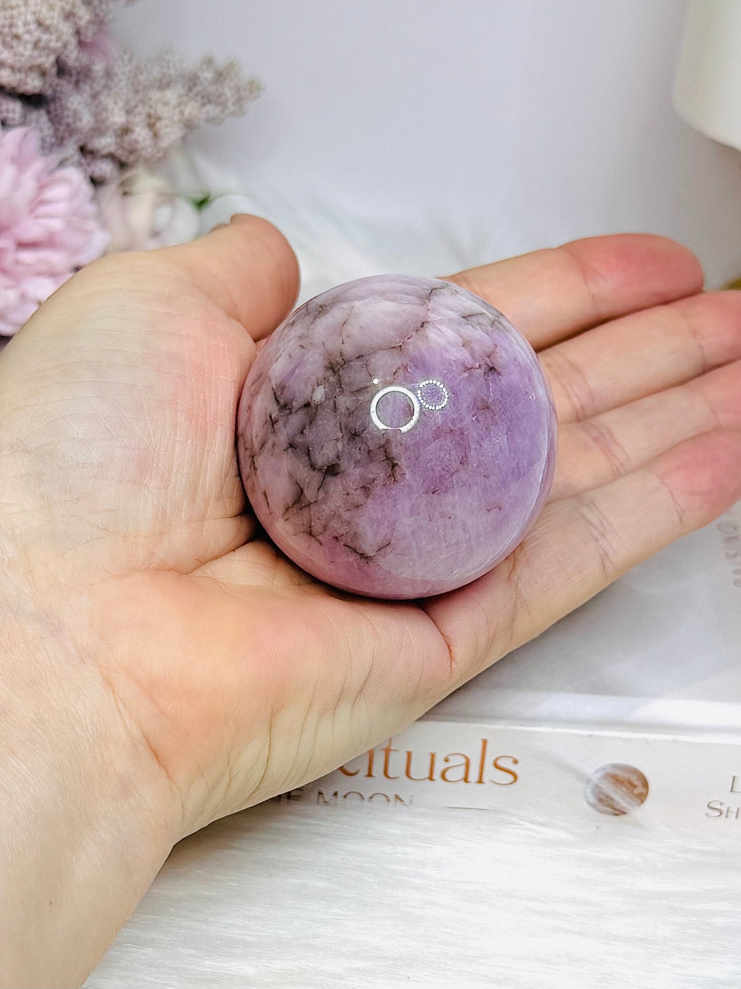 Kunzite Sphere On Stand 202g