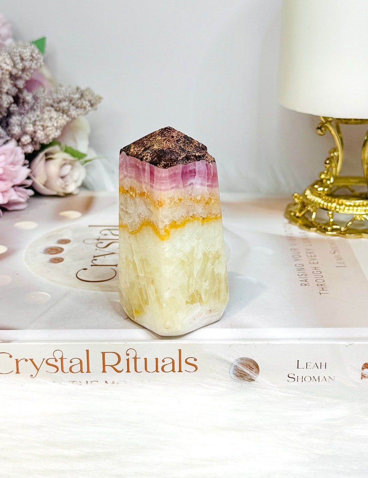 Pink Aragonite Tower 8cm