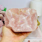 Large Chunky 1.2KG 14cm Angel Aura Rose Quartz Candle Holder
